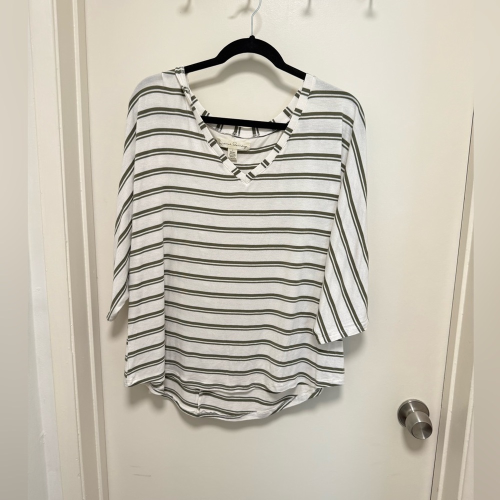 Striped V-Neck Top